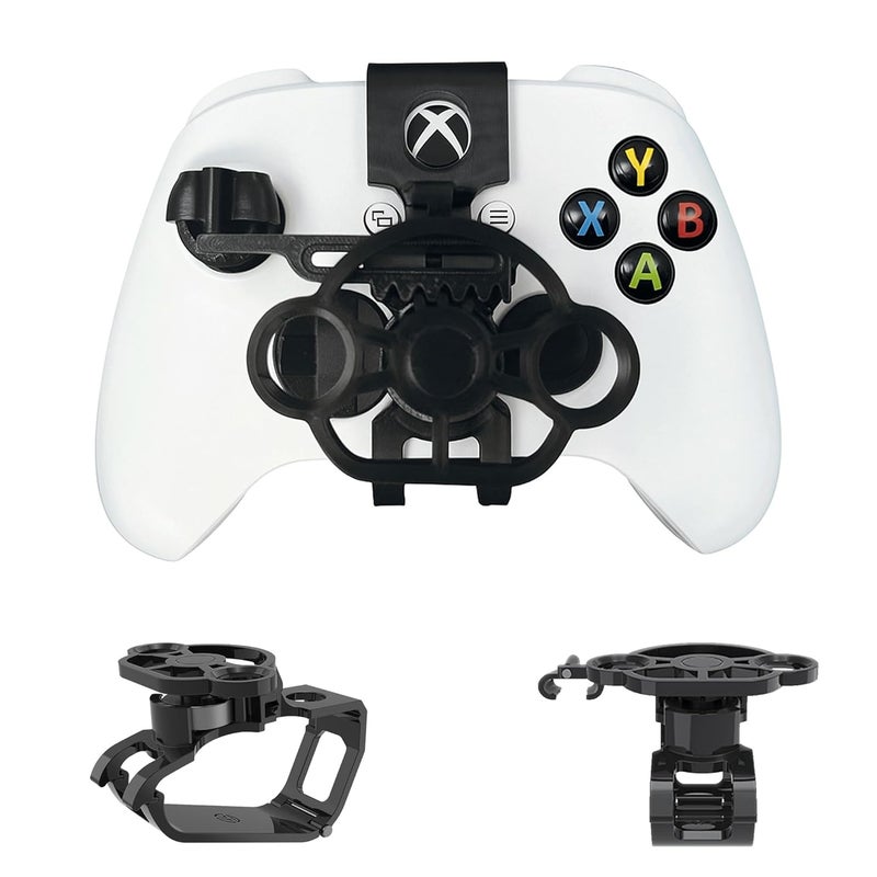TXW Mini Steering Wheel for X-box One/X-box Series X|S Game Controller,Racing Games Controller Steering Wheel Attachment Accessory for X-box Game Controller (Black) - Image 1